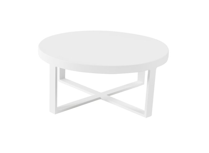 Table de salon 'Force' Ø80x35cm - White