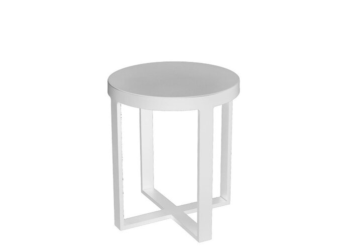 Side table 'Force' Ø48x55cm - White