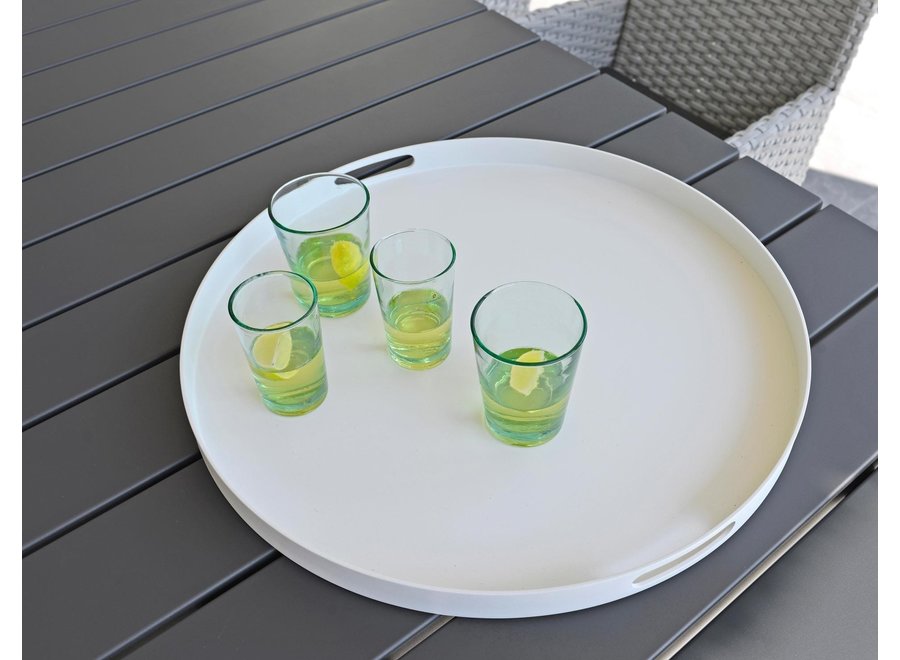 Plateau Ø58x4cm - Alu White