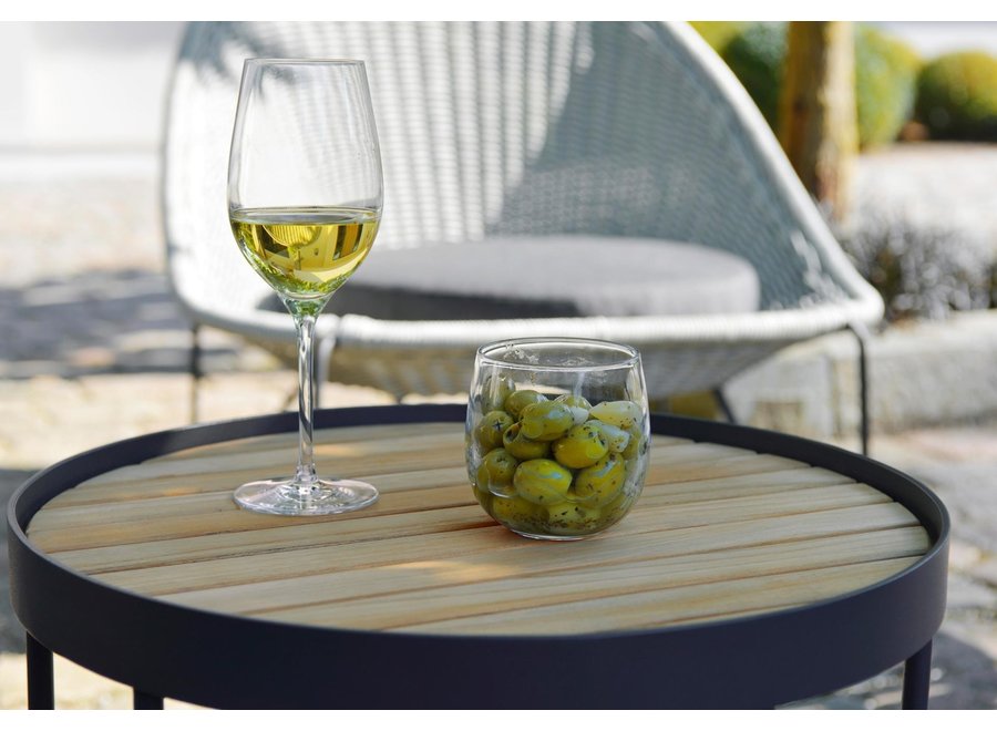 Loungetisch 'Pesaro' Ø80x35cm - Teak/Alu Anthracite