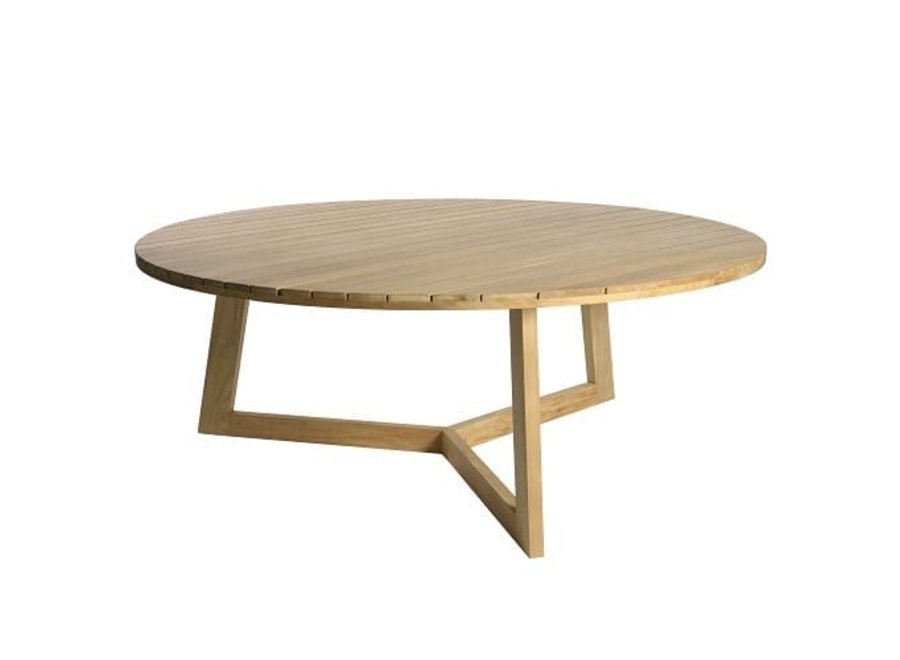 Low dining tafel 'Limone' Ø184x69cm - Teak