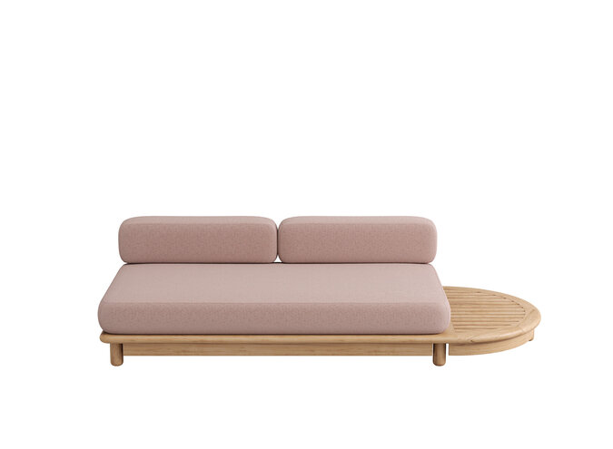 Ensemble salon 'Bassano' causeuse droite - Teak