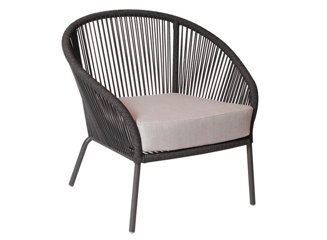 Loungestoel 'Colette' - Dark Grey