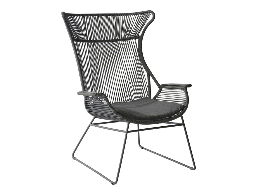 Wing chair 'Silves' - Dark Grey