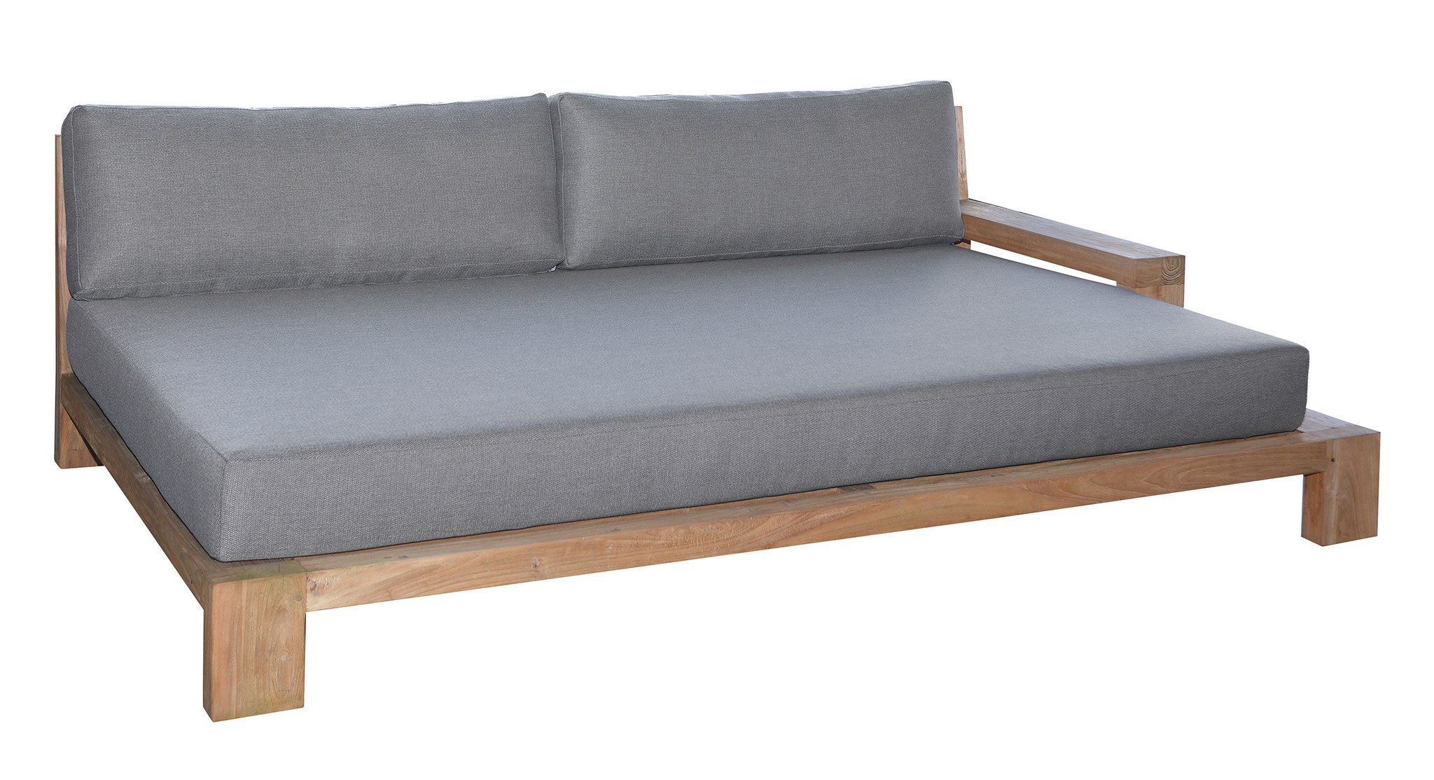 Borek Daybed 'Cadiz' left Teak Wilhelmina Designs