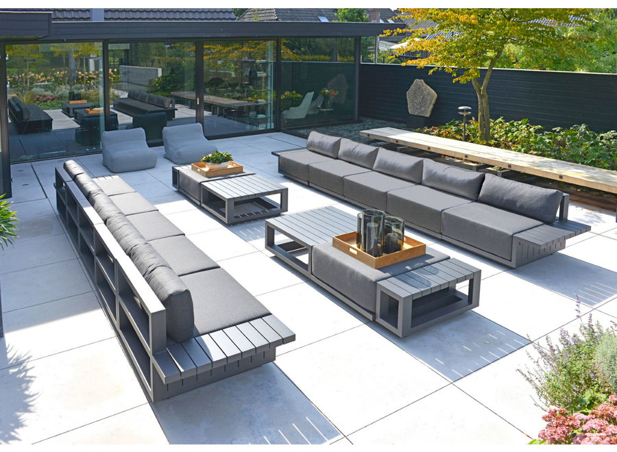 Loungeset 'Murcia' eind module rechts - Anthracite