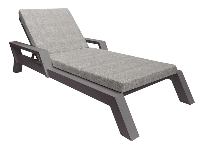 Chaise longue 'Viking' - Anthracite