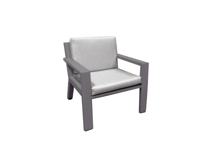 Low dining chair 'Viking' - Anthracite