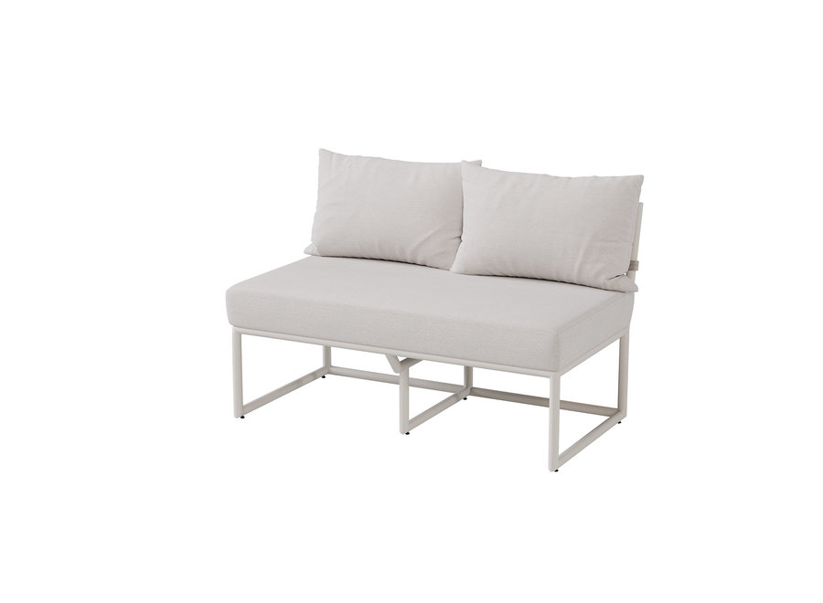 Dining set 'Key' sofa without armrest - White/Taupe