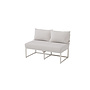 Dining set 'Key' sofa without armrest - White/Taupe
