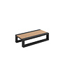 Table d'appoint 'Ribbon' 120x60x30cm - Alu Anthracite/Teak