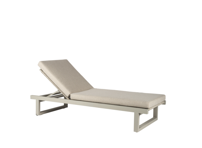 Lounger 'Ovar' - White/Taupe