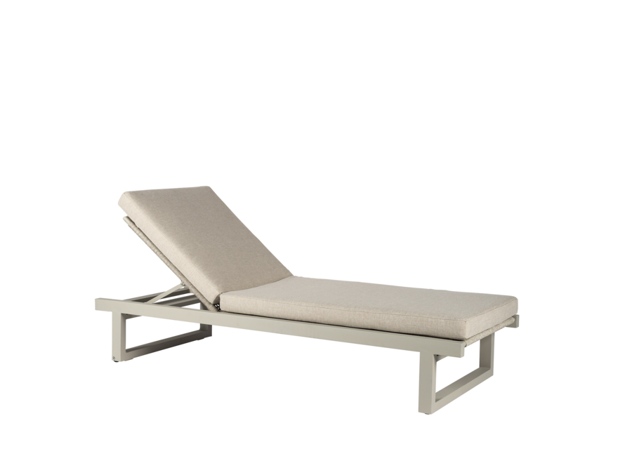 Lounger 'Ovar' - White/Taupe