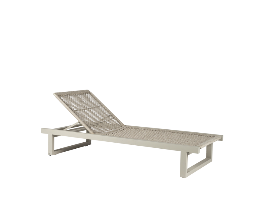 Chaise Longue 'Ovar' - White/Taupe