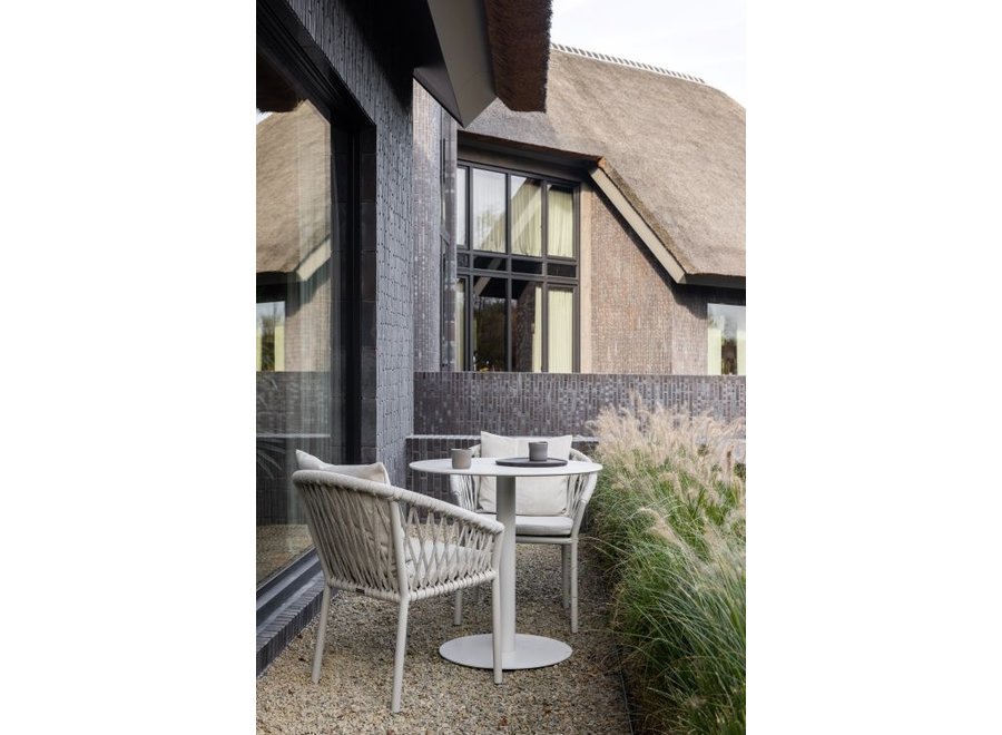 Garden chair 'Majinto' - Chalk White / Taupe