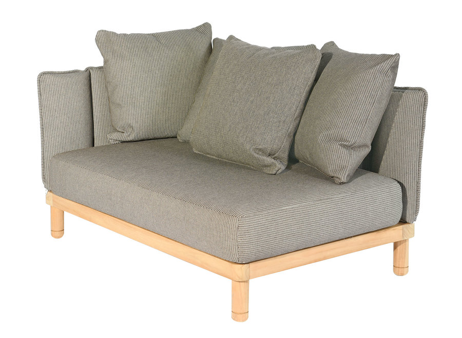 Lounge set 'Softline' loveseat right - Teak