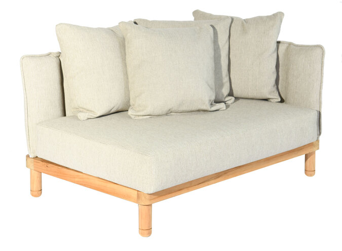 Lounge set 'Softline' loveseat left - Teak