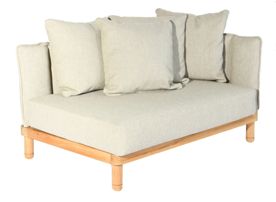 Lounge set 'Softline' loveseat left - Teak