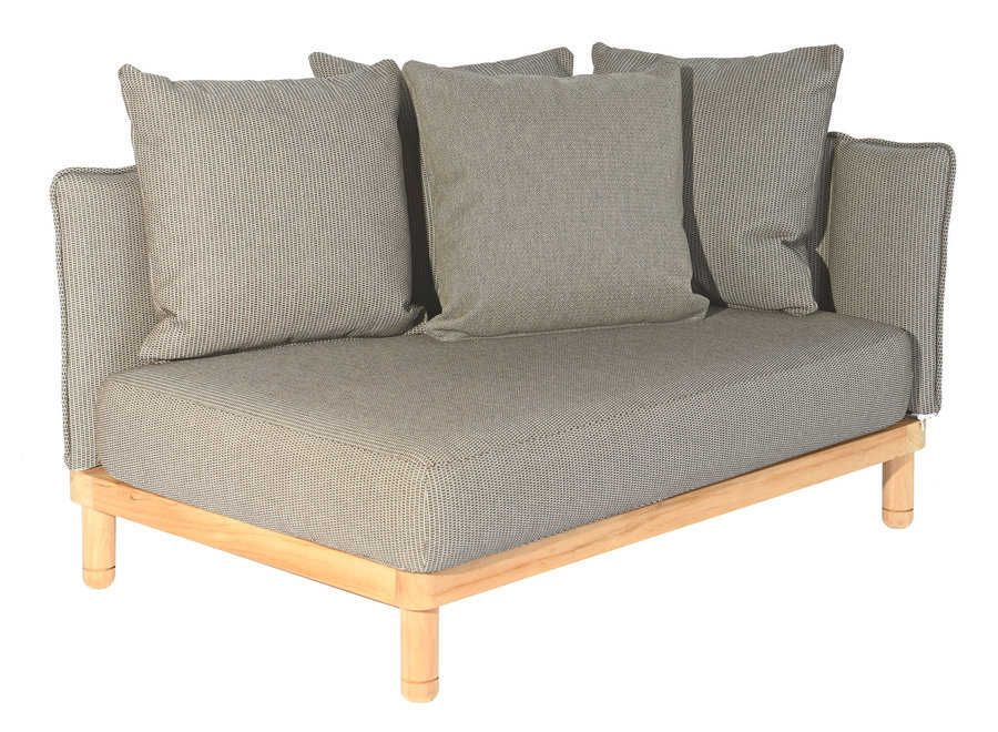 Lounge set 'Softline' loveseat left - Teak