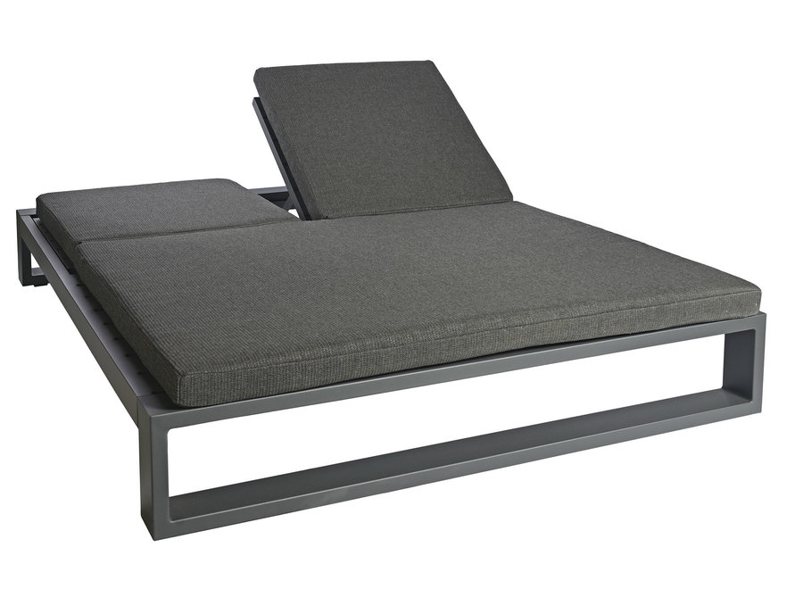 Chaise longue double 'Vitoria' - Anthracite