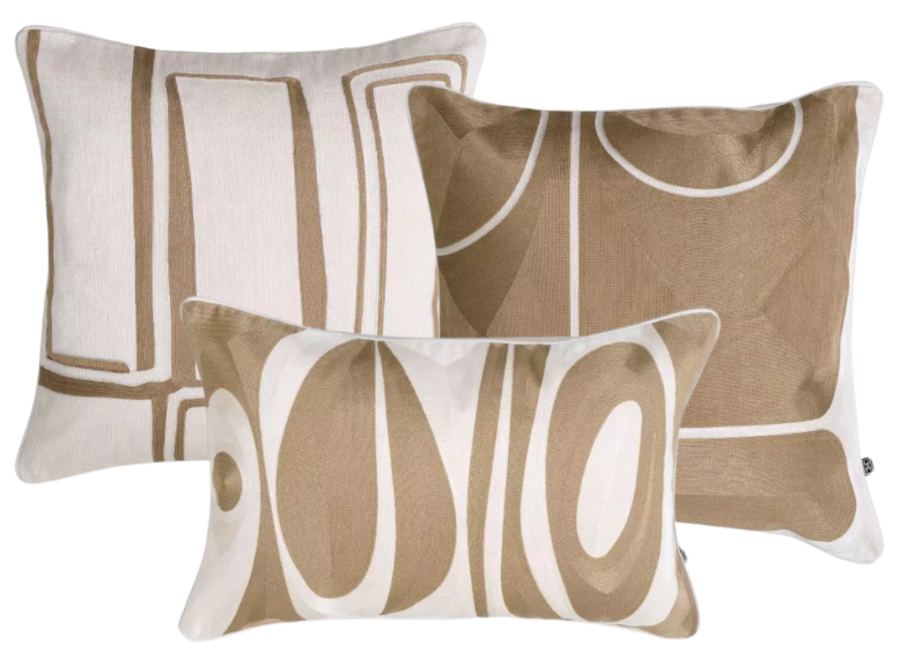 Combinaison coussin Beige/White: Ribeira, Sabrosa & Coura