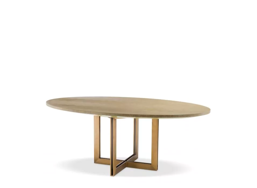 Dining Table 'Melchior'- Washed Oak Veneer - Oval