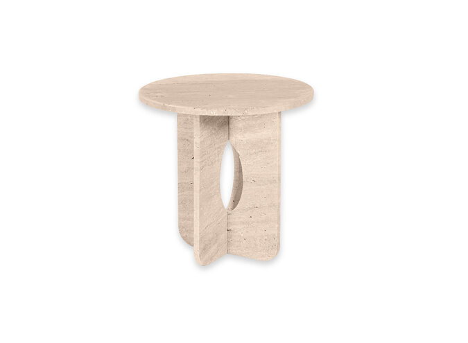 Side table 'Eye' - Travertine