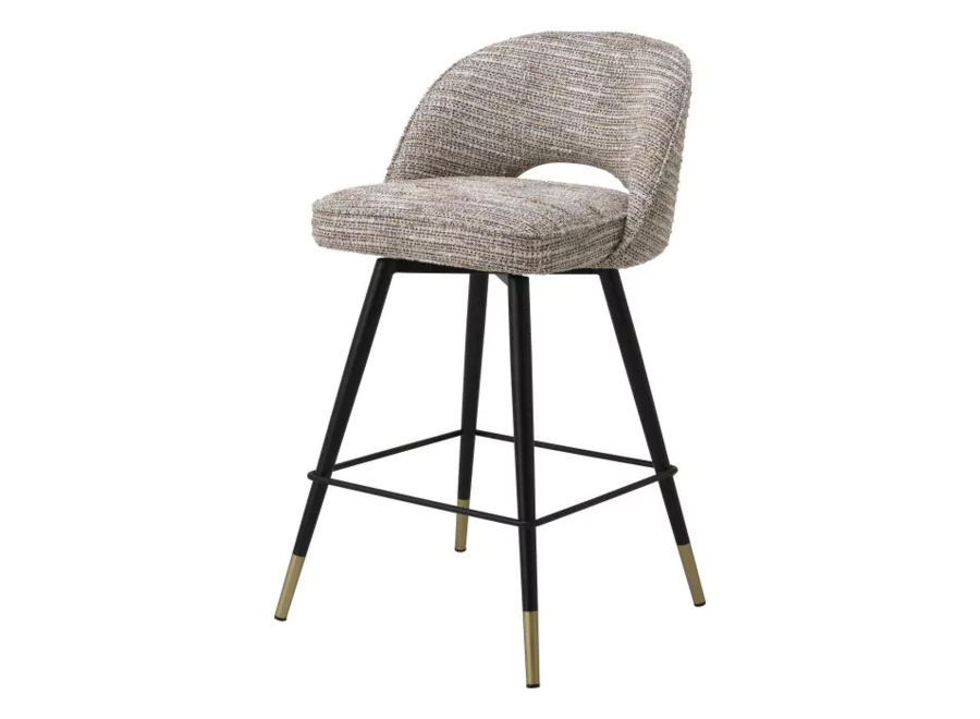 Tabouret de comptoir 'Cliff' lot de 2 - Mademoiselle beige