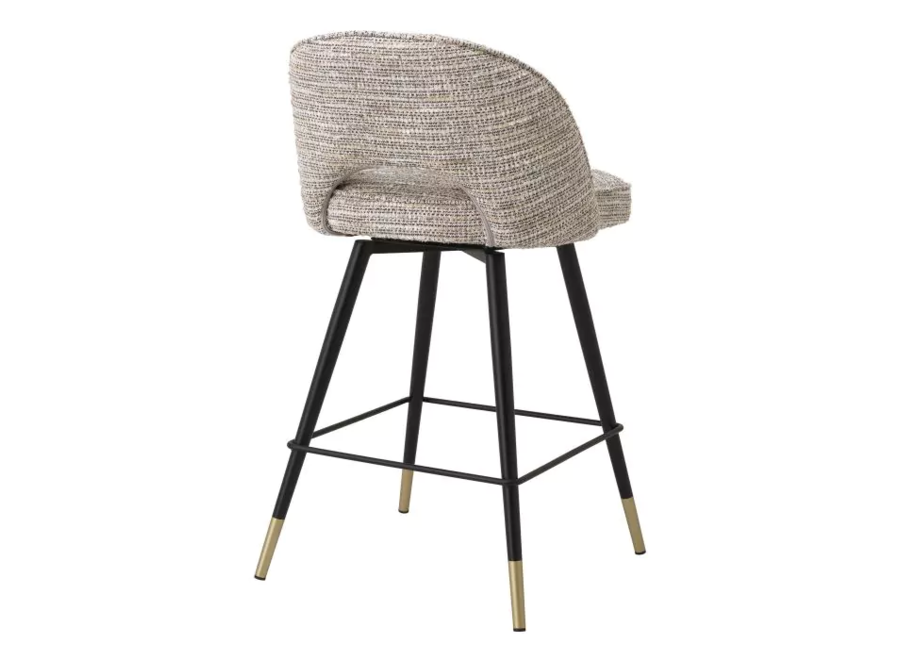 Tabouret de comptoir 'Cliff' lot de 2 - Mademoiselle beige