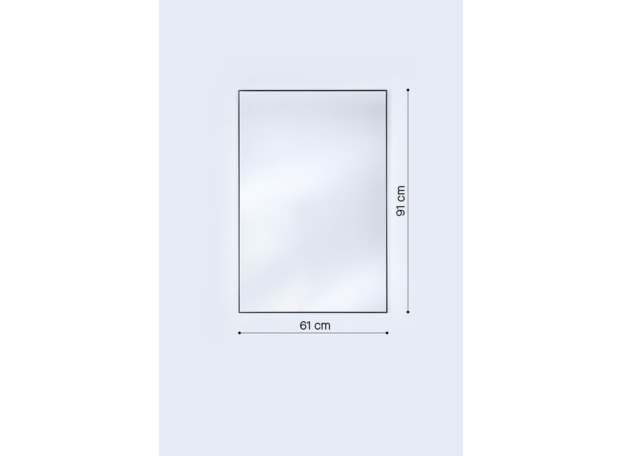 Mirror 'Lucka' - Black - S - Rectangular
