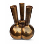 Horn vase '3 mouth' bronze/gold