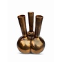 Vase en corne '3 bouches' bronze/or - S