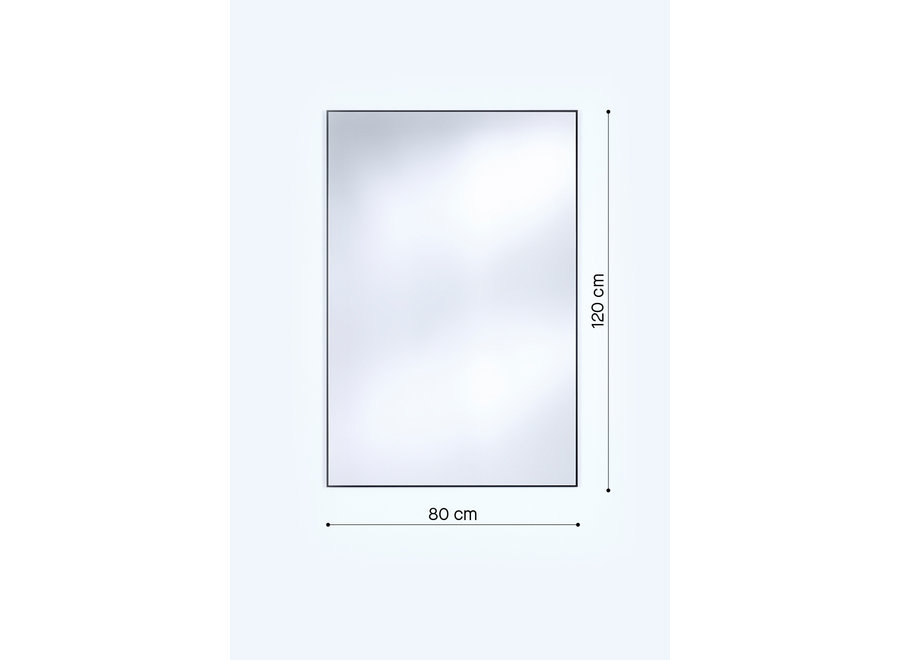 Miroir 'Lucka' Outdoor Black  Rectangulaire 80 x 120 cm