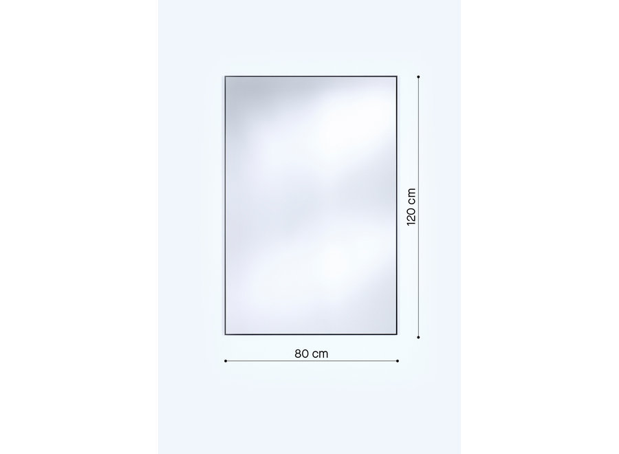 Mirror 'Lucka' Outdoor Black Rectangular 80 x 120 cm