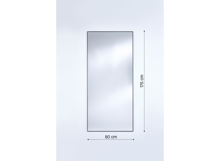 Mirror 'Lucka' Outdoor Black XL 80 x 175 cm