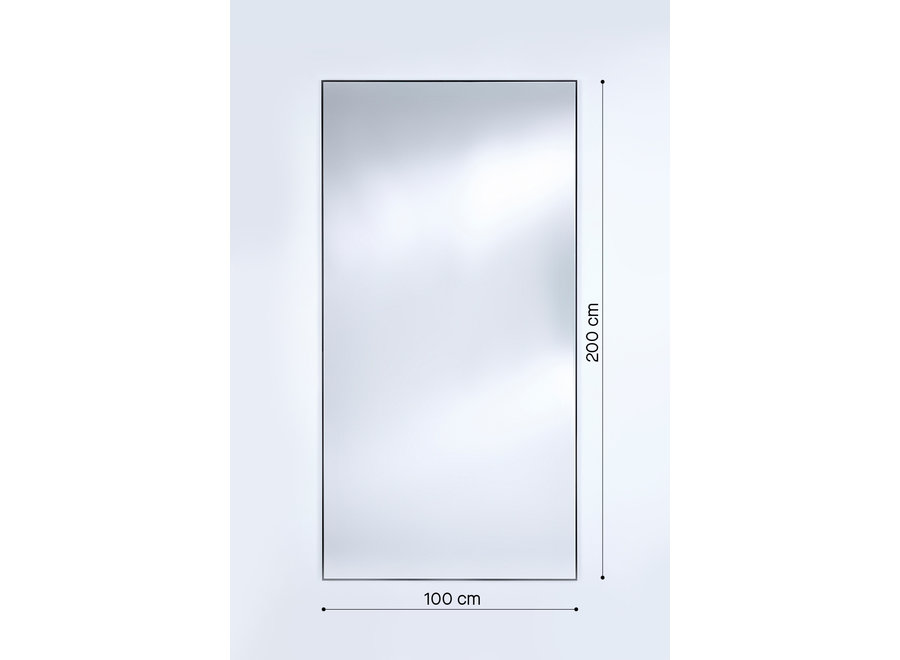 Mirror 'Lucka' Outdoor Black XXL 100 x 200 cm