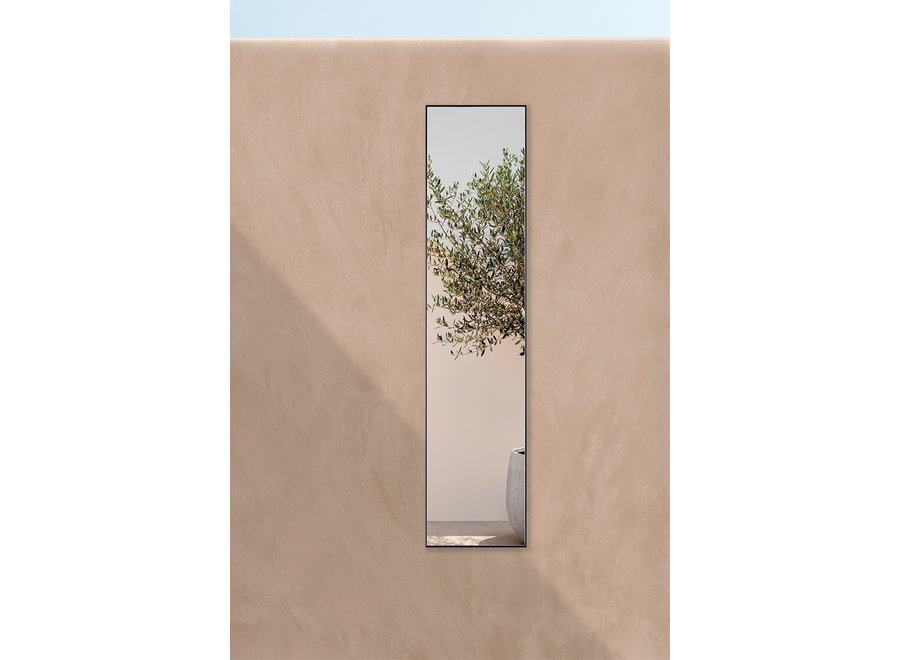 Mirror 'Lucka' Outdoor Black Hall 40 x 175 cm