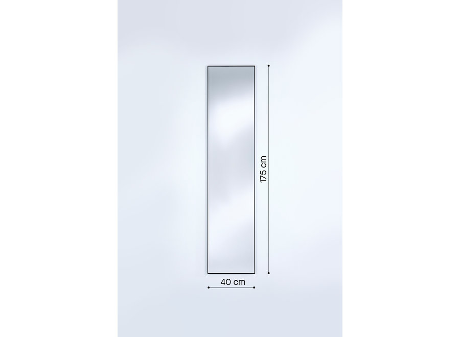 Miroir 'Lucka' Outdoor Black Hall 40 x 175 cm