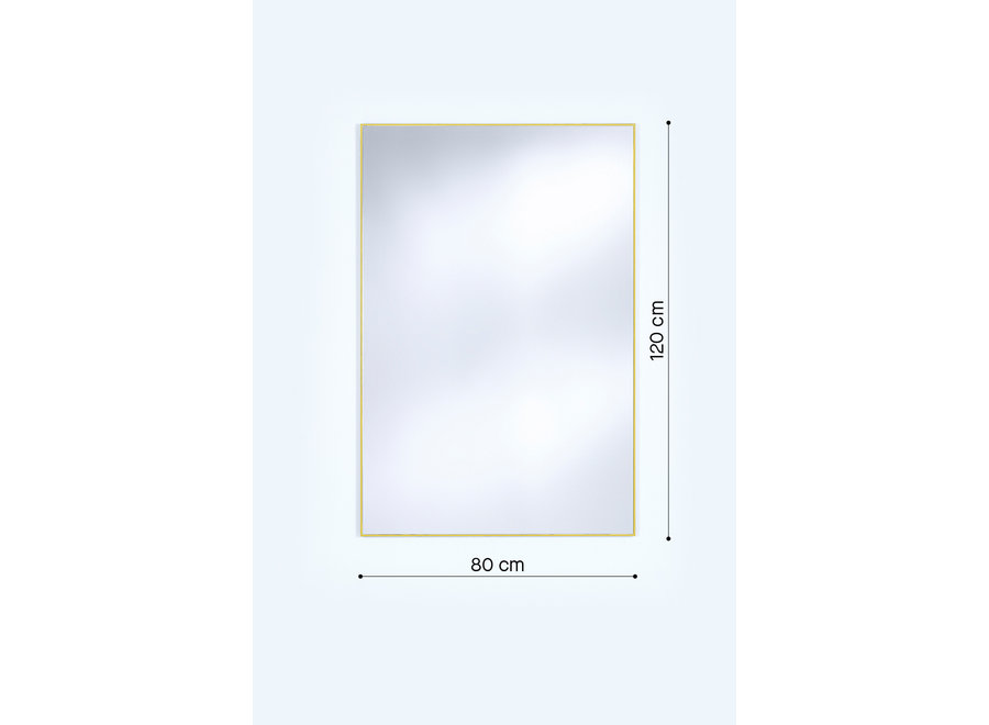 Mirror 'Lucka' Outdoor Gold Rectangular 80 x 120 cm