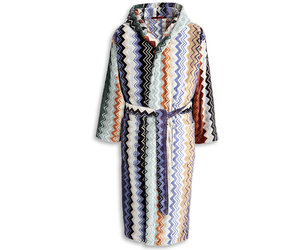 Châle Peignoir Missoni Milano Carlyle - Kimono En Coton Rayé Noir Et Blanc, Taille XL, Neuf Avec étiquettes