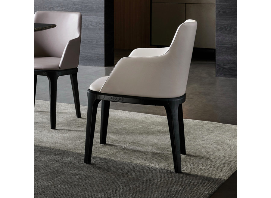 Eetkamerstoel 'Febe' - Stone Grey kunstleer