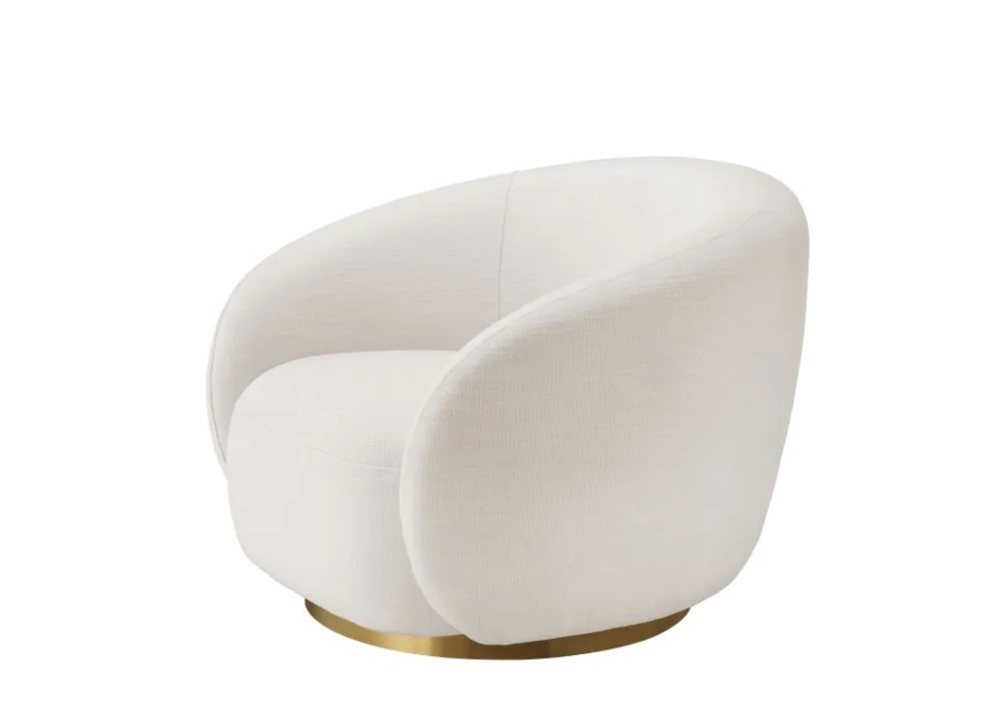 Swivel armchair 'Brice' - Avalon white