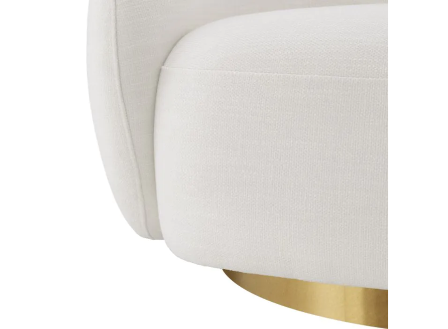 Swivel armchair 'Brice' - Avalon white