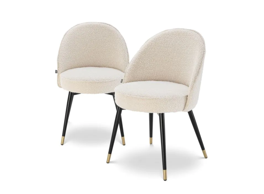 Chaise de salle à manger Cooper lot de 2 - Bouclé cream