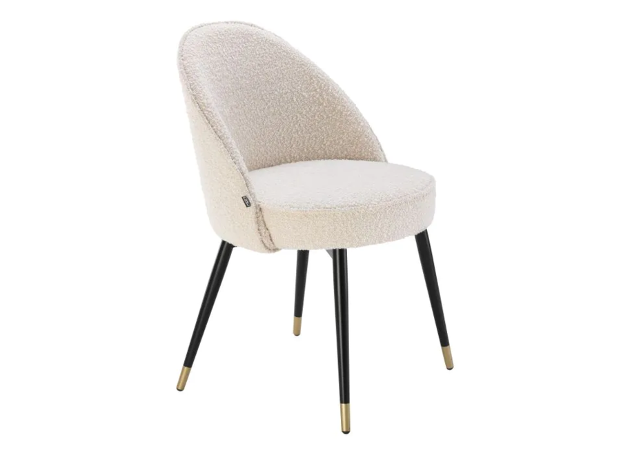 Dining chair 'Cooper' set of 2 - Bouclé cream