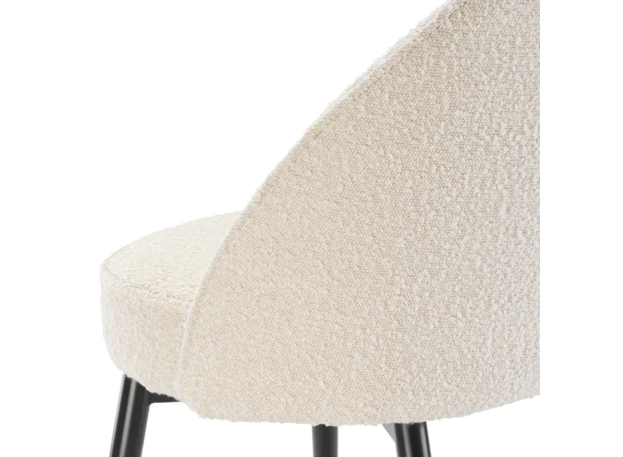 Dining chair 'Cooper' set of 2 - Bouclé cream