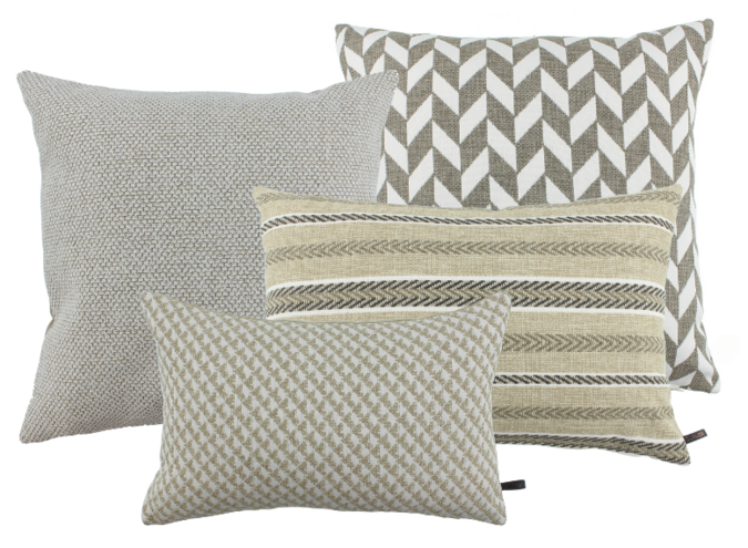 Cushion combination W| Outdoor Sand: Lucca, Pavilon, Valdolina & Vernandez