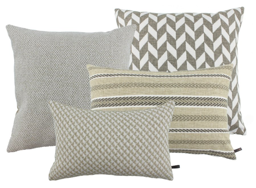 Cushion combination W| Outdoor Sand: Lucca, Pavilon, Valdolina & Vernandez