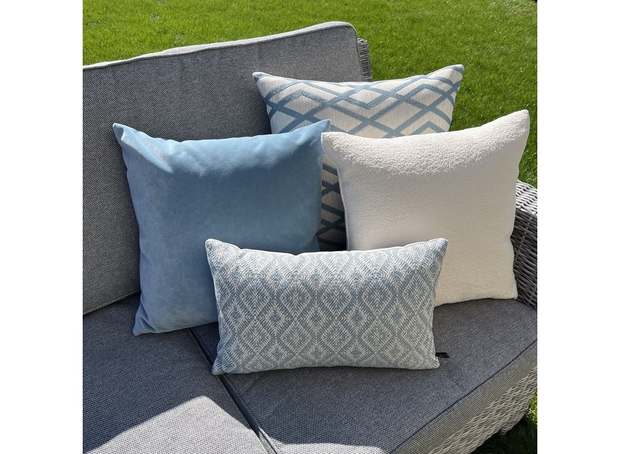 Cushion combination W| Outdoor Iced Blue: Calita, Kamari, Playana & Kisa