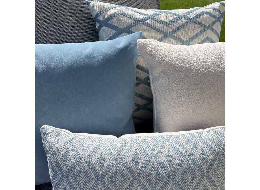 Cushion combination W| Outdoor Iced Blue: Calita, Kamari, Playana & Kisa